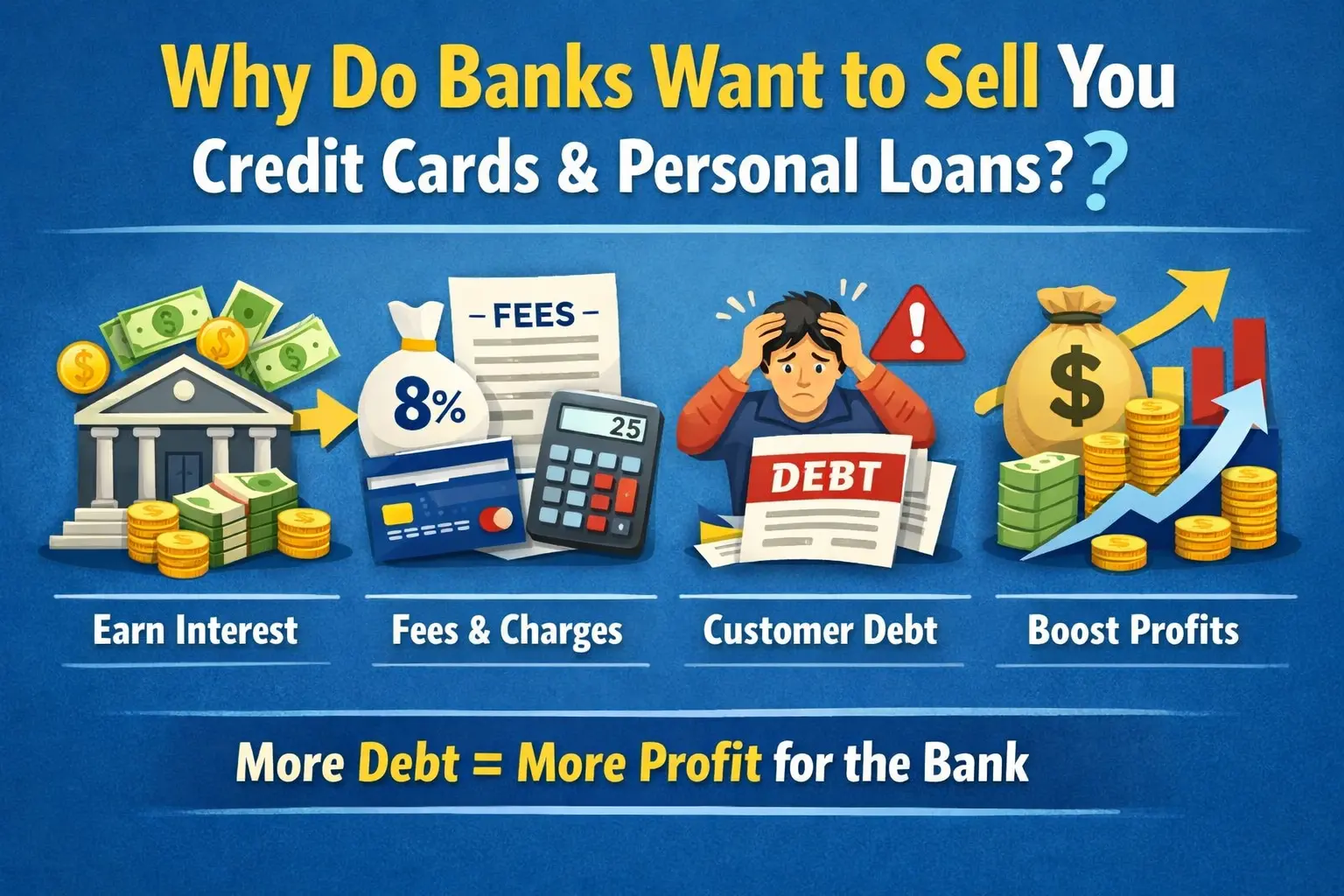 why do you think banks will try to sell you credit cards or personal loans