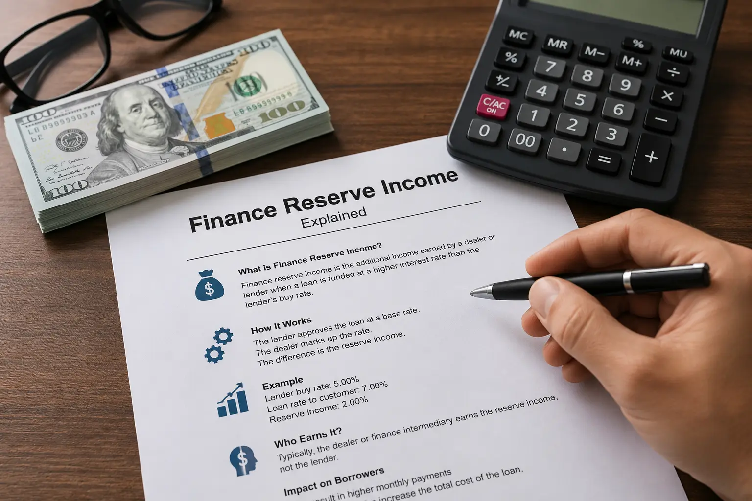 what is finance reserve income
