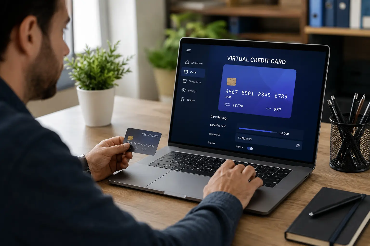 how do companies generate virtual credit cards